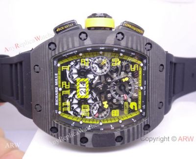 RICHARD MILLE YELLOW BLACK FACE AUTOMATIC WATCH